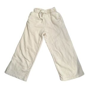 Zara Girls Beige Wide Leg Sweatpants